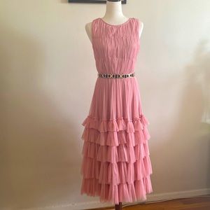 “Lace & Beads” pink dress.